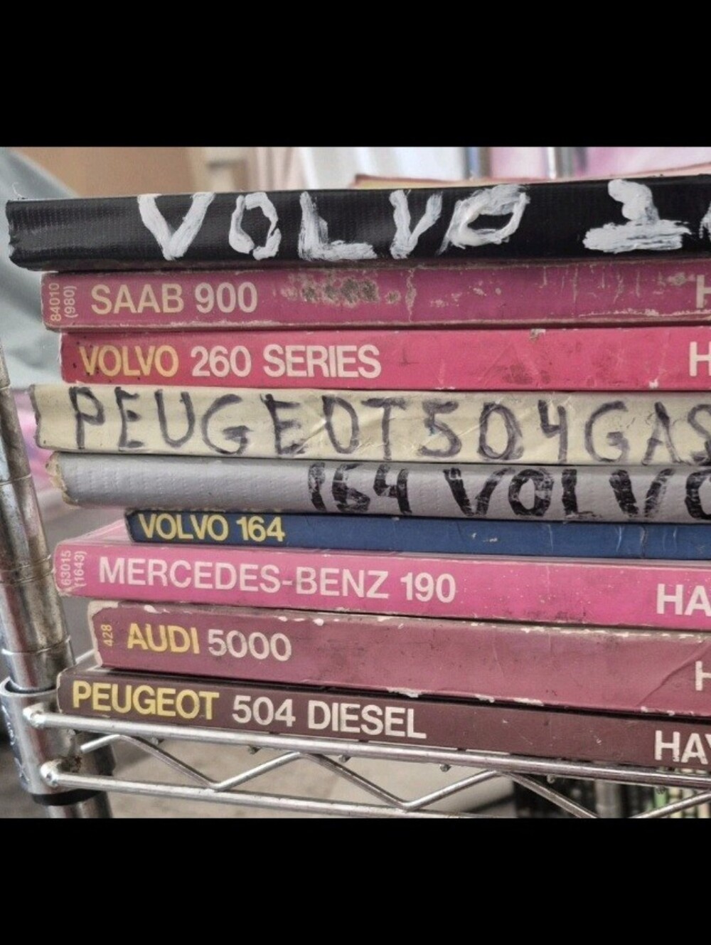 9 Haynes Auto Repair Manuals Foreign (4) Volvo (2) Peugeot Audi Saab Mercedes